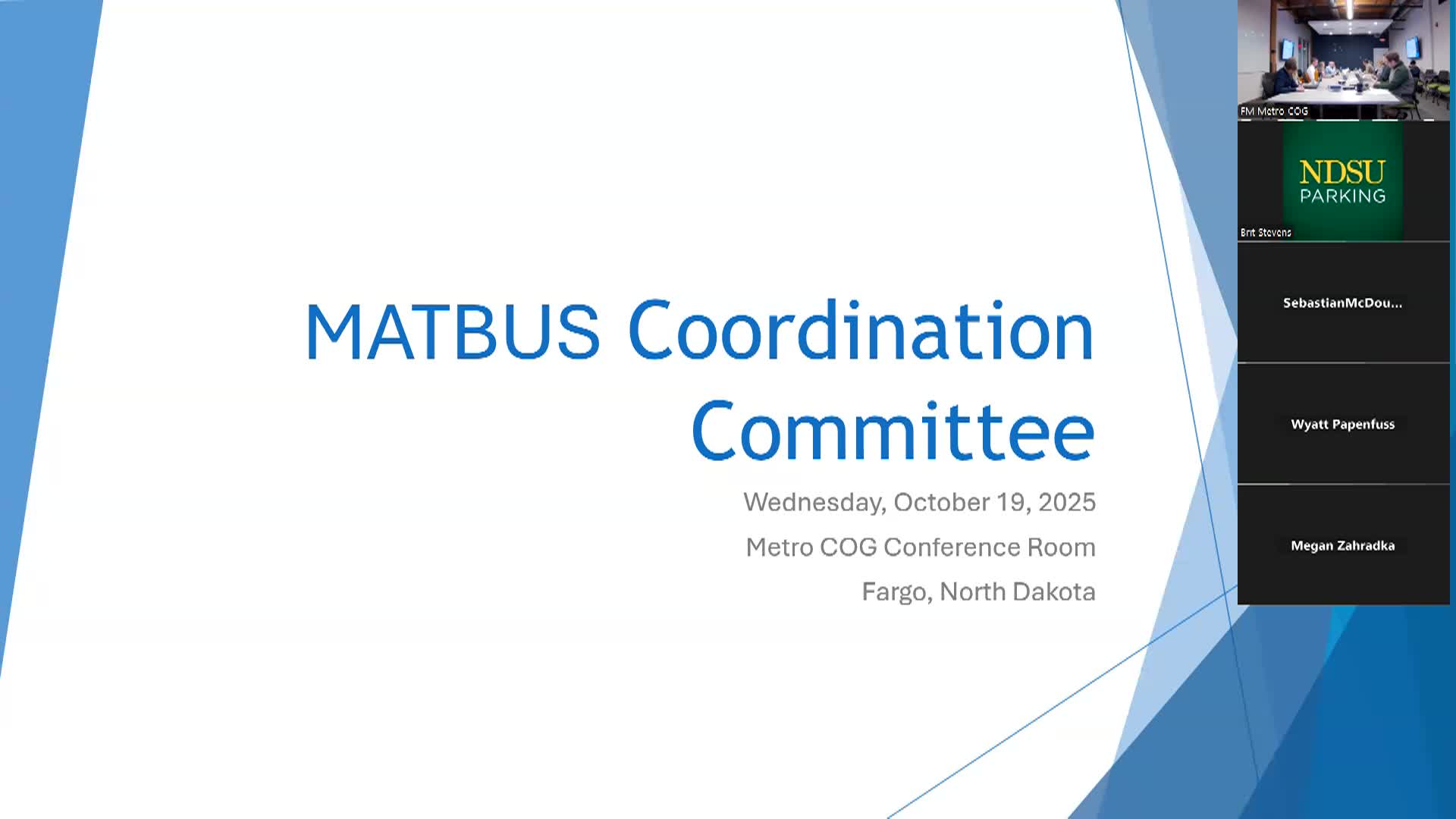 MATBUS Coordination Committee - 11.19.2025