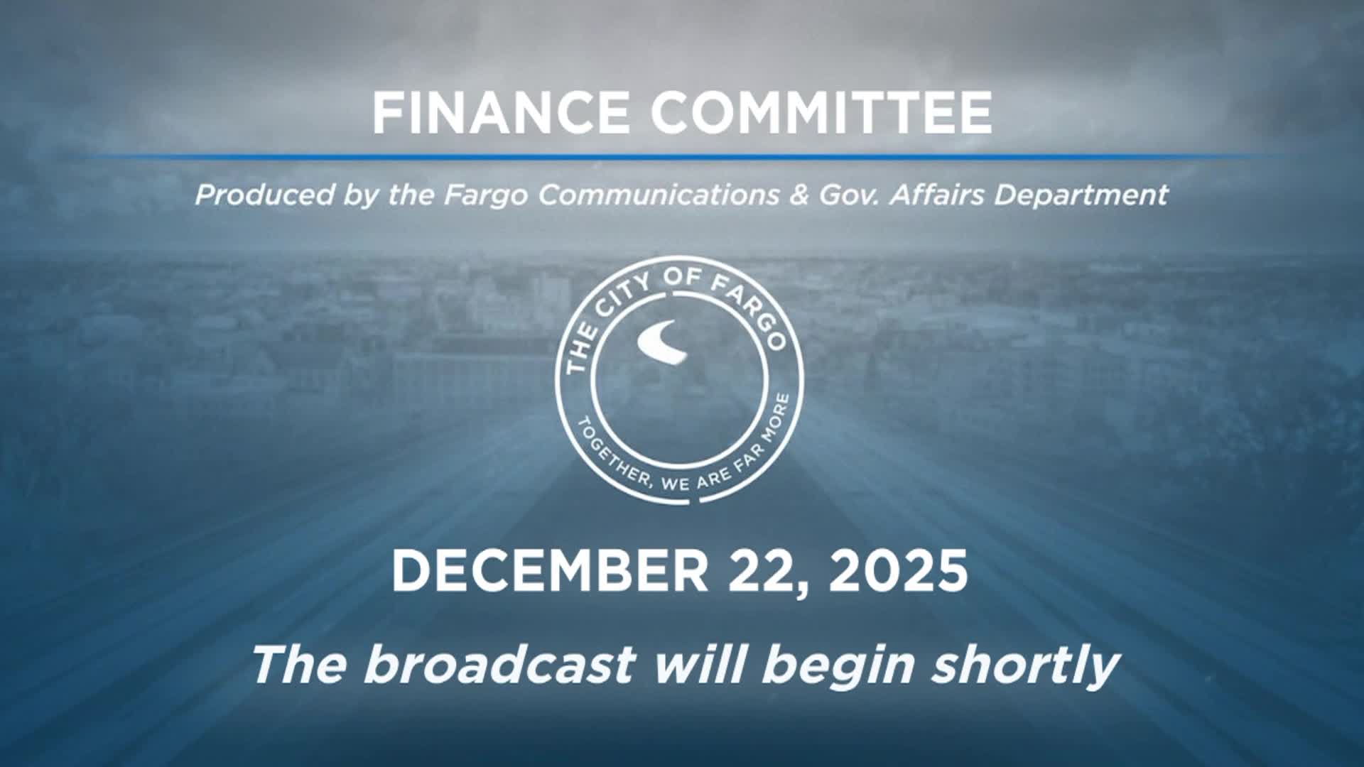 Thumbnail image for Finance Committee - 12.22.2025